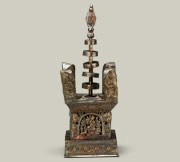 Gilt Pure Silver Ashoka Pagoda