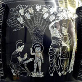 盛世工藝-螺鈿漆藝與平磨螺鈿尊形瓶