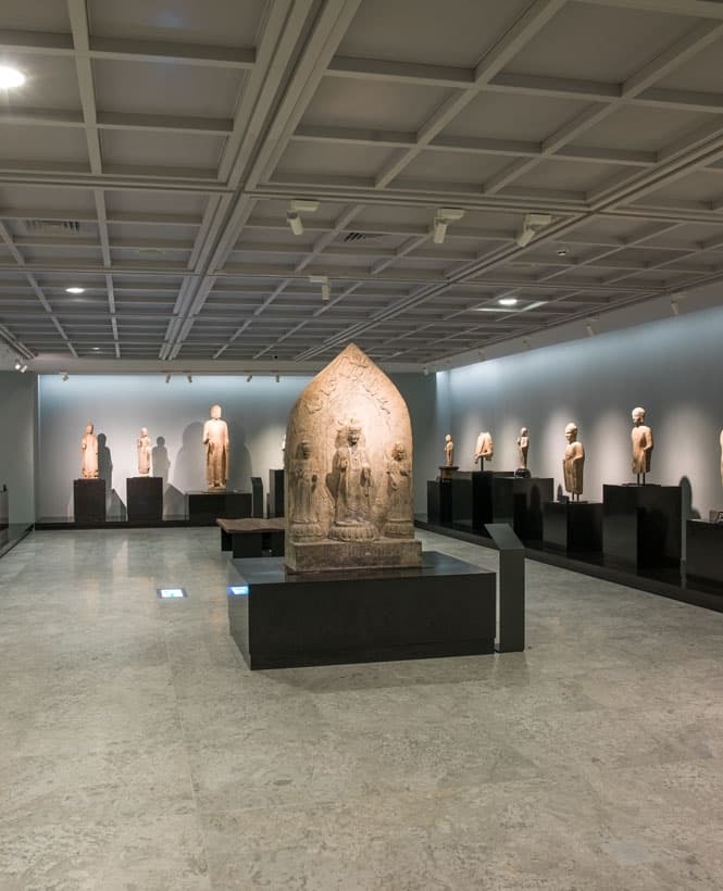 Soaring Dragon with Auspicious Lotuses - Qingzhou Style Sculpture